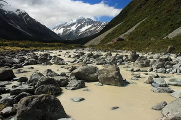 Poster river stream in Hooker Valley, New Zealand © Patrik Stedrak