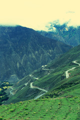 curve road in tibet,china