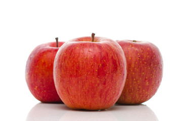 Close up of red apples