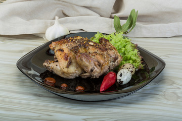 Quail grilled