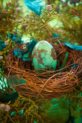 Obraz na płótnie Canvas Turquoise Easter egg