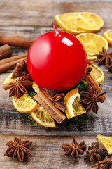 How to make christmas candle , tutorial