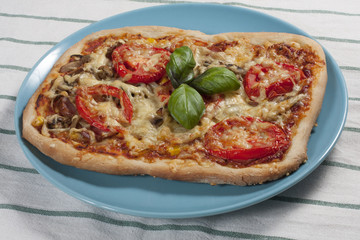 pizza with tomatos