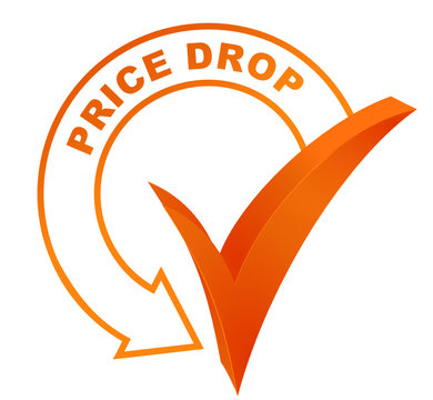 Price Drop Symbol Validated Orange