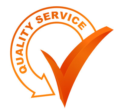 quality service symbol validated orange