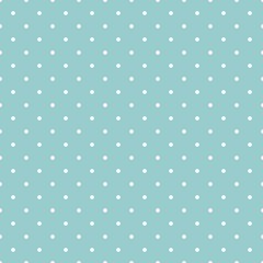 Tile vector pattern white polka dots mint green background
