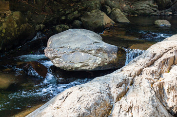 Big stone in river