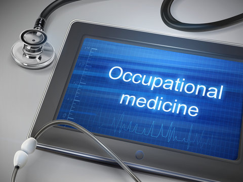 Occupational Medicine Words Displayed On Tablet