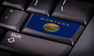 Flag on keyboard