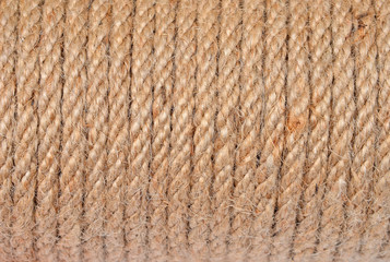 Close-up of natural fiber manila rope background