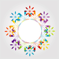 Vintage Victorian floral pattern or design element