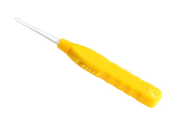 Earpick with built-in flashlight isolated on white background