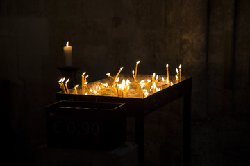 Candles in church