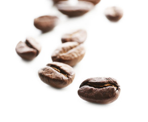 Coffee beans, isolated on white