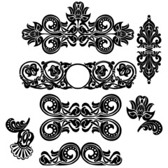 floral ornament set