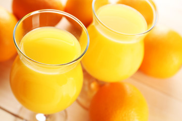 Freshly squeezed orange juice, close-up