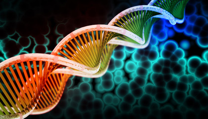 Dna in abstract background