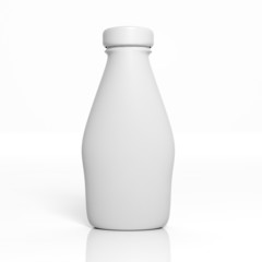 3D blank bottle mockup isolated on white
