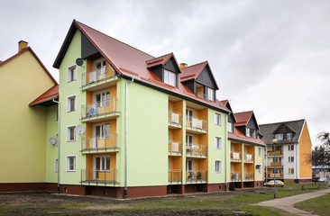 Houses in Braniewo. Poland