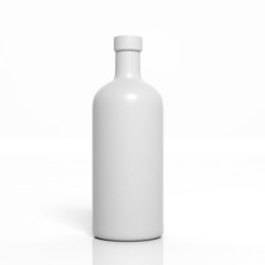 3D blank product bottle mockup isolated on white