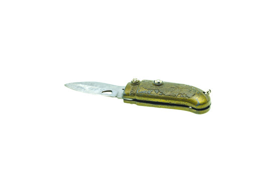 Studio photography of clasp-knife isolated on white