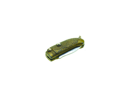 Studio photography of clasp-knife isolated on white