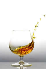 Splashing cognac