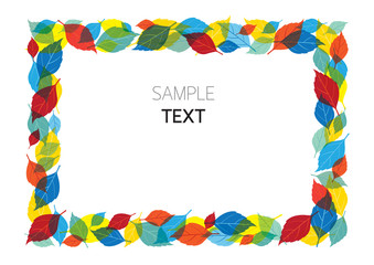 Colorful Leaves Frame
