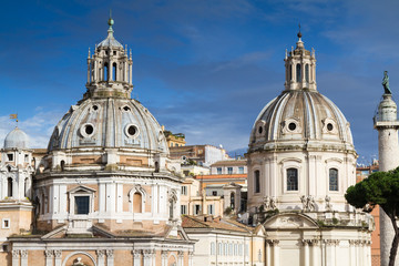 Fototapeta na wymiar Domes of Rome