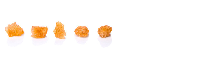 Sugarcane rock over white background 