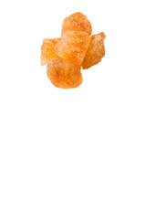 Sugarcane rock over white background