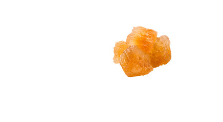 Sugarcane rock over white background