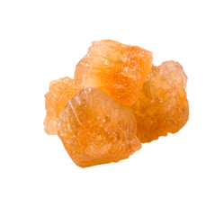 Sugarcane rock over white background