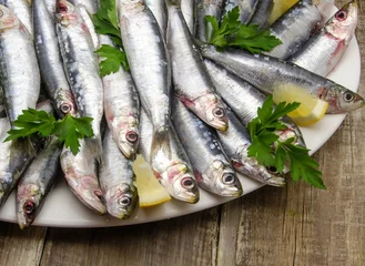 Fotobehang Fresh sardines © dulsita