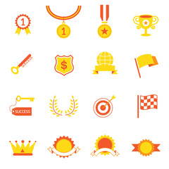 Icons set : Success, Award Object