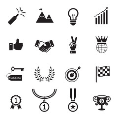 Fototapeta premium B&W icons set : Success, Award Object