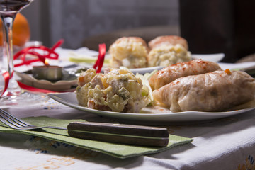 Holiday Table With Appetizers