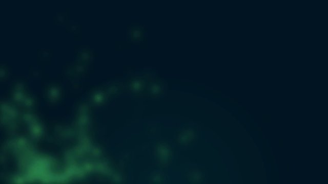 Dark blue background with slowly moving green substance