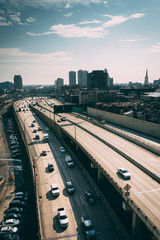 View of the Delaware Expressway from the Ben Franklin Bridge Wal