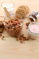 Granola on table