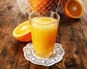 Glass of orange juice