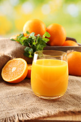 Glass of orange juice