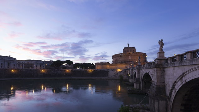 4K Time lapse Rome Castel Sant Angelo