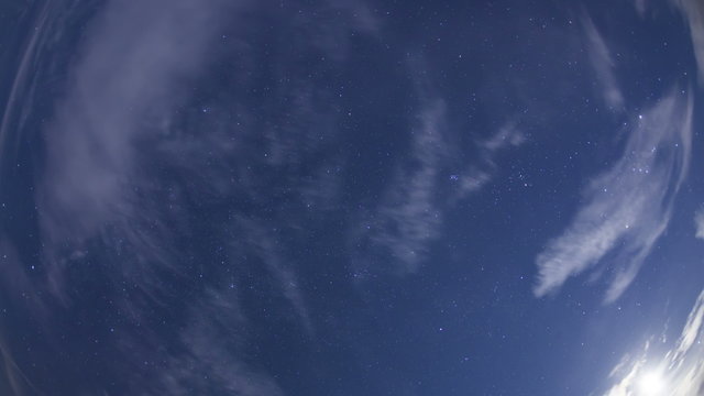 4K Time lapse night sky stars