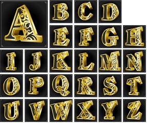 3Dテキスト-アルファベット大文字- © a-y-d