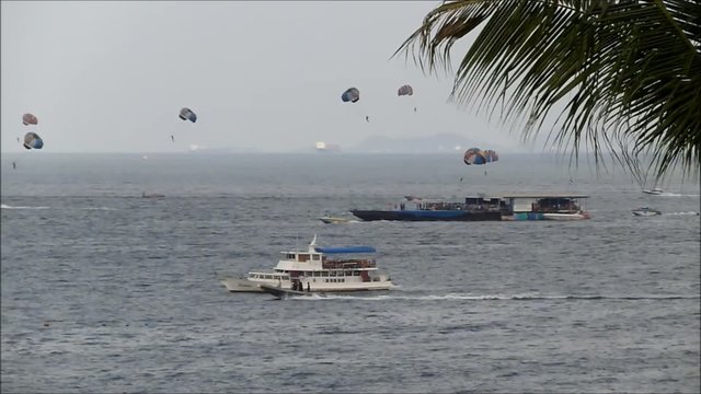 Parasailing on the Ocean