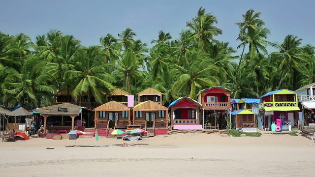 Colourful hats in holiday resort