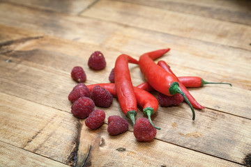 Spicy red chillies