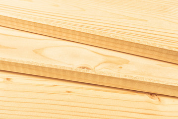Pine planks stacked
