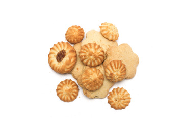 Tea time - different tea biscuits. Photo.